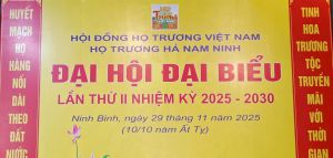 ĐẠI HỘI ĐẠI BIỂU HỌ TRƯƠNG HÀ NAM NINH LẦN THỨ II