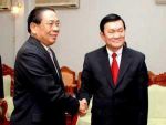 Tổng Bí thư, Chủ tịch nước Lào Chummaly Sayasone tiếp đồng chí Trương Tấn Sang
