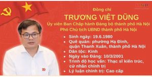 TÂN PHÓ CHỦ TỊCH UBND TP HÀ NỘI TRƯƠNG VIỆT DŨNG